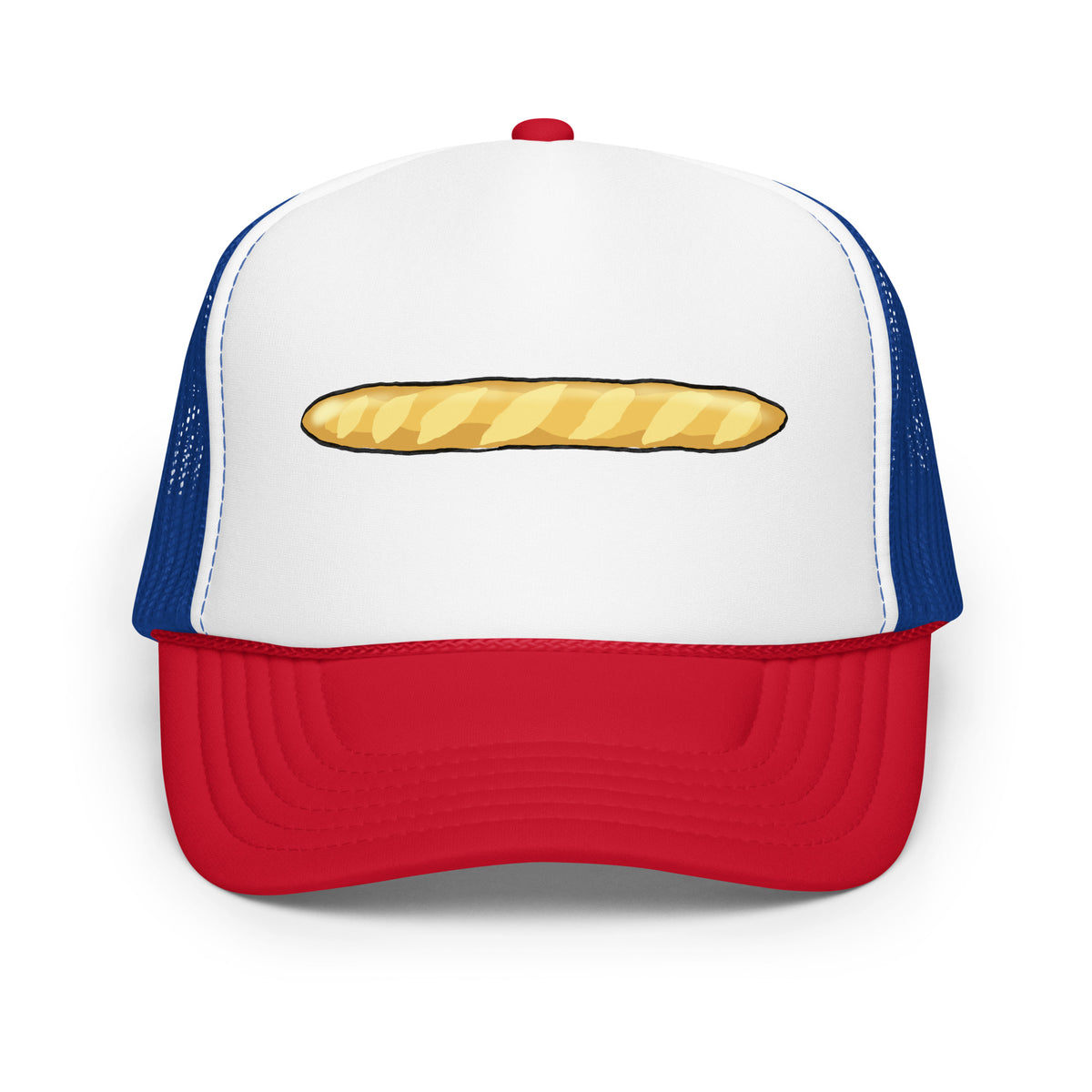 Cartoon Baguette Retro French Trucker Hat