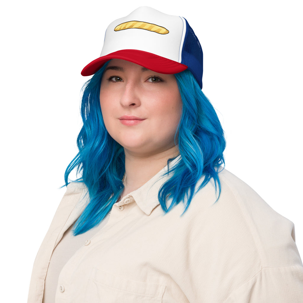 Cartoon Baguette Retro French Trucker Hat