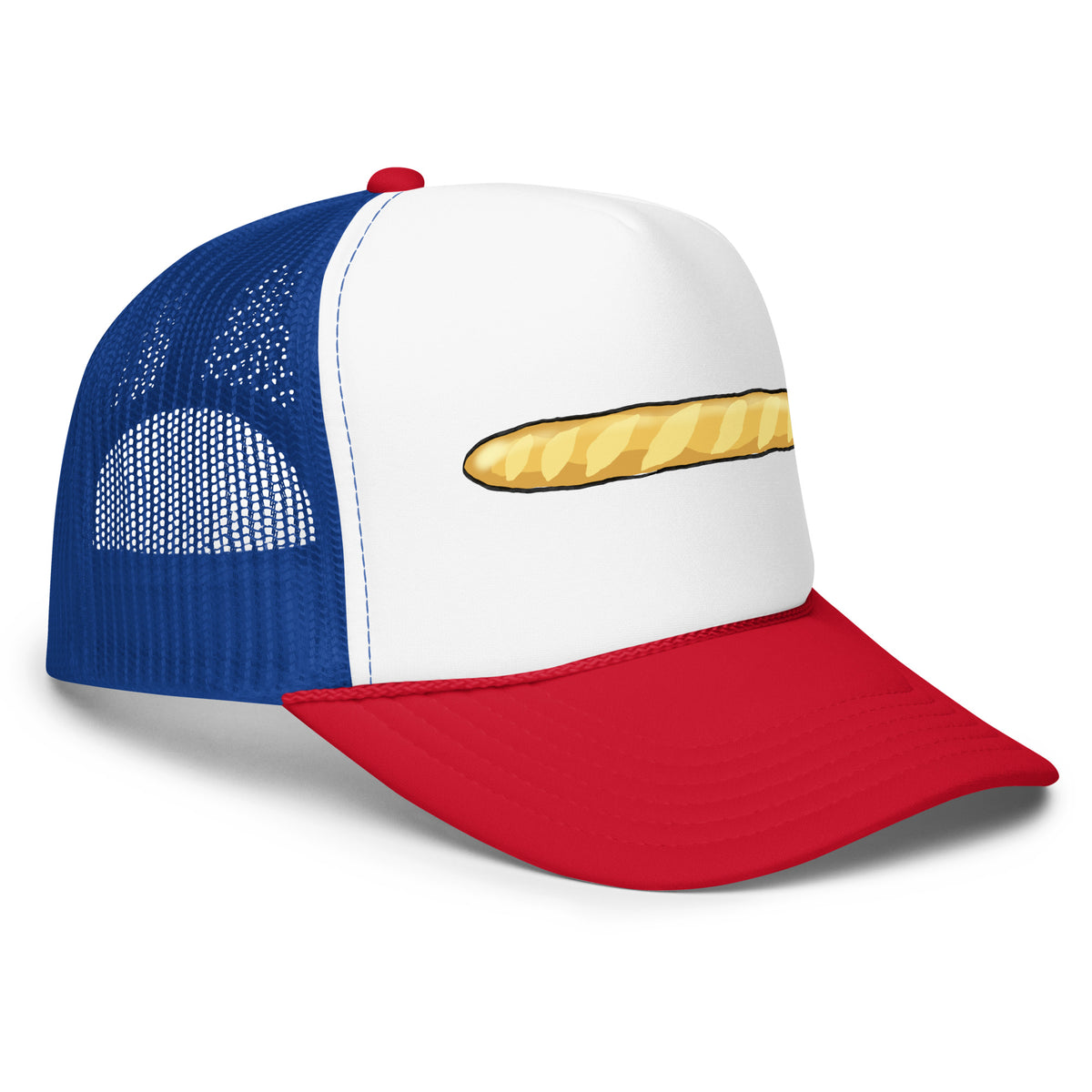 Cartoon Baguette Retro French Trucker Hat