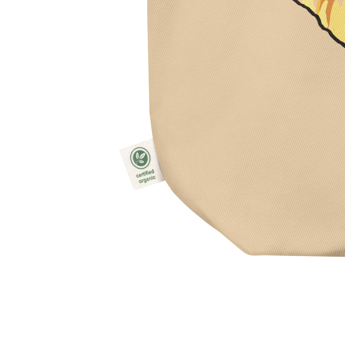 Cartoon Croissant French Foodie Tote Bag