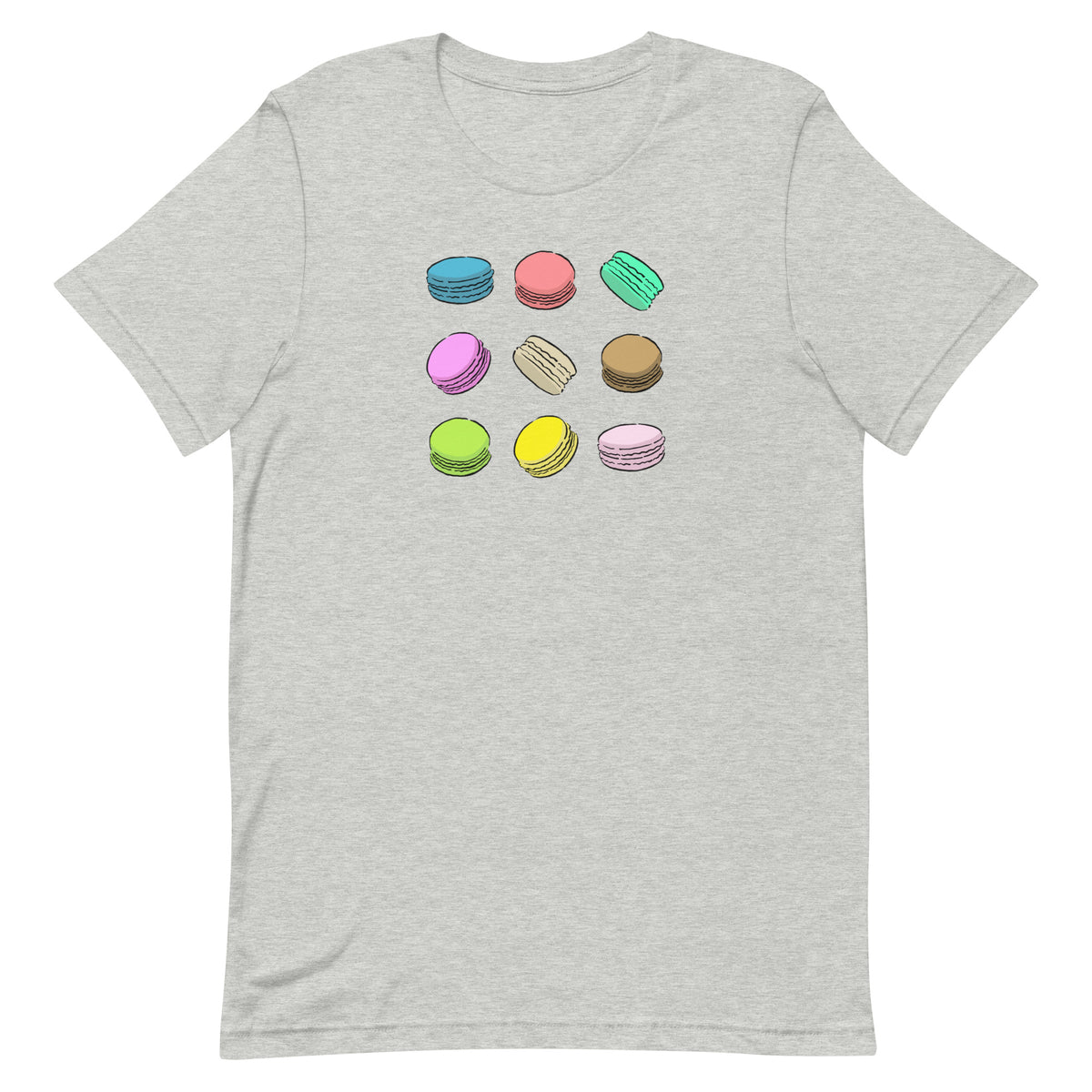 Cartoon Macaron French Foodie Tee