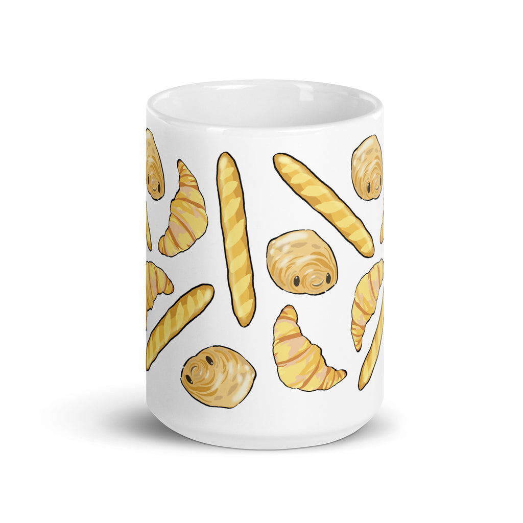 French Bakery Bread Varieties Patterned Mug