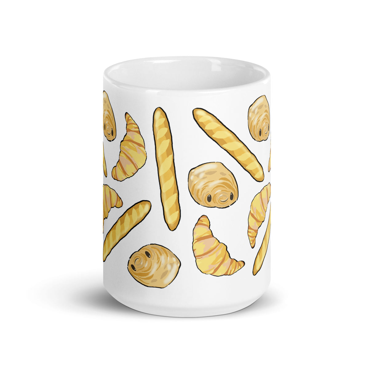 French Bakery Bread Varieties Patterned Mug