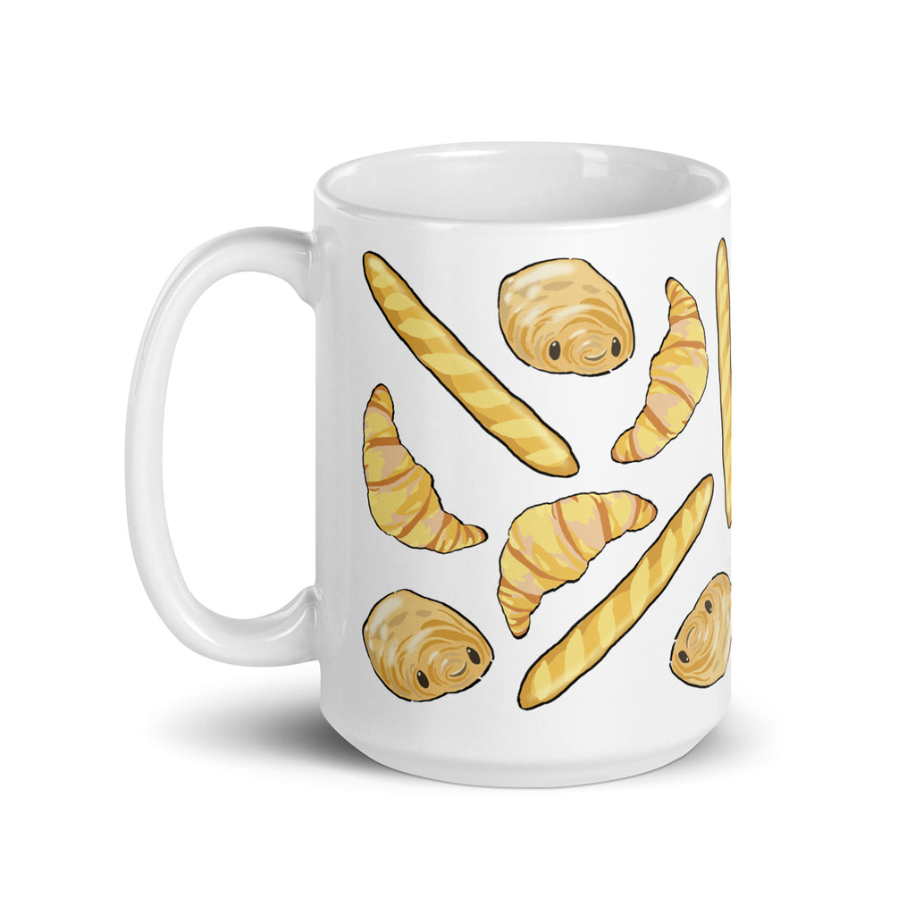 French Bakery Bread Varieties Patterned Mug