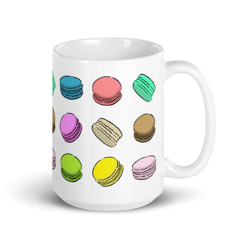 French Macarons Multi-color Patterned Mug