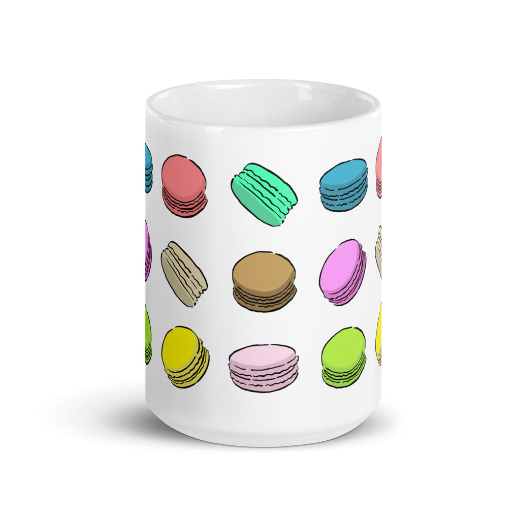 French Macarons Multi-color Patterned Mug
