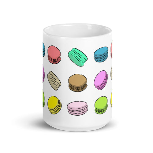 French Macarons Multi-color Patterned Mug