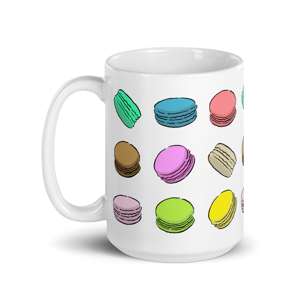 French Macarons Multi-color Patterned Mug