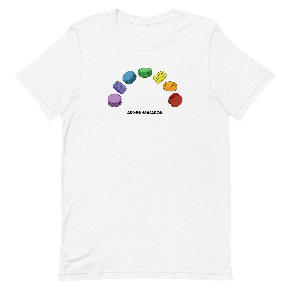 Macaron Rainbow French Foodie Tee