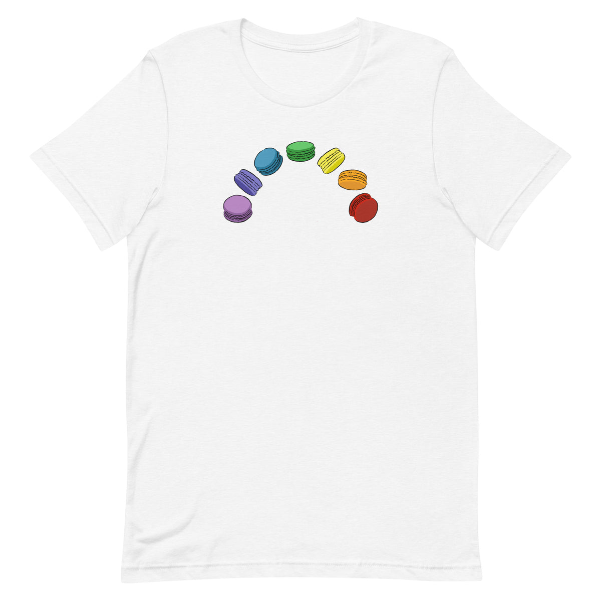 Macaron Rainbow French Foodie Tee